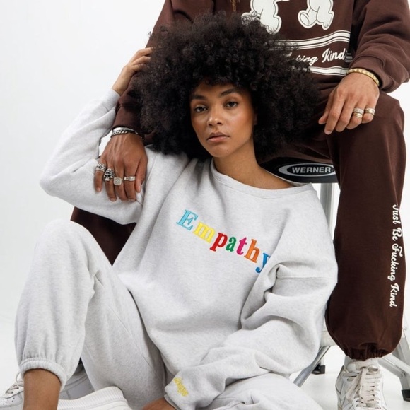 The Mayfair Group Empathy Always Grey Crewneck Sweatshirt One Size - Picture 8 of 9